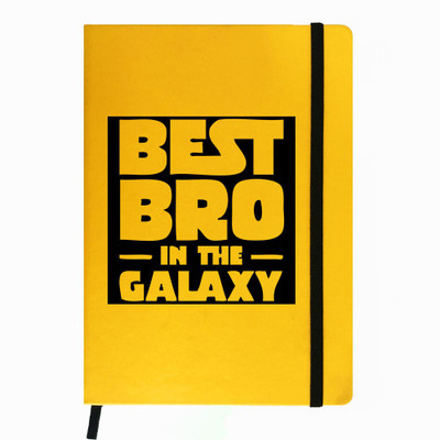 

Hamee A5 Notebook(Raksha Bandhan Special GIft for Brother Sister Designer Printed Yellow Leather A5 Notebook - 200 pages, A5 size Best Bro in Universe, Yellow)