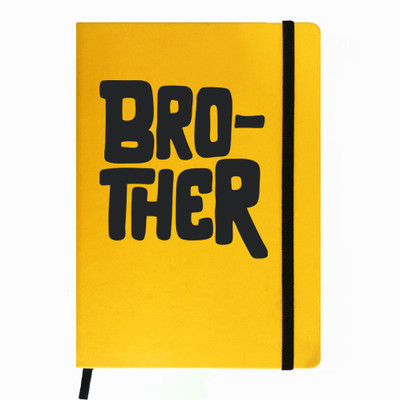 

Hamee A5 Notebook(Raksha Bandhan Special GIft for Brother Sister Designer Printed Yellow Leather A5 Notebook - 200 pages, A5 size Brother, Yellow)