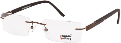

DOUBLE BATTERY Rimless Square Frame(52 mm