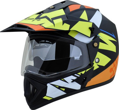 

VEGA Off Road Thunder DV Motorbike Helmet(Dull Black Yellow