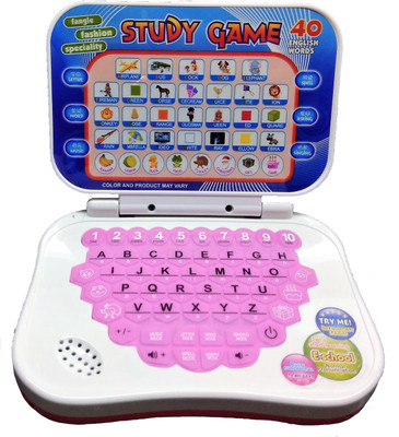 

Darling Toys Lovely English Learner Kids Laptop, White/Pink(Multicolor)