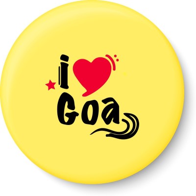 PEACOCKRIDE I Love Goa Fridge Magnet Fridge Magnet Pack of 1(Multicolor)