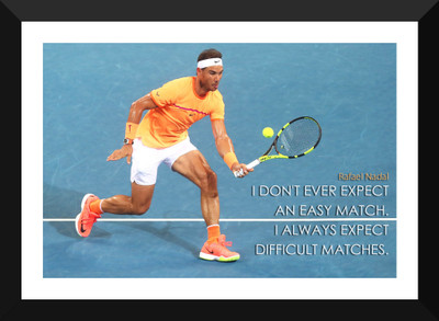

Spirit Of Sports - Tennis Legend Rafael Nadal - Motivational Poster - Premium Quality Framed Poster For Gym, Home Or Office Paper Print(17 inch X 12 inch)