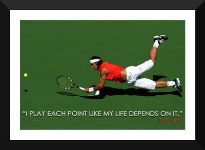 

Spirit Of Sports - Tennis Legend Rafael Nadal - Motivational Poster - Premium Quality Framed Poster For Gym, Home Or Office Paper Print(17 inch X 12 inch)