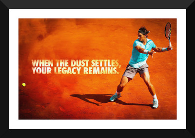 

Spirit Of Sports - Tennis Legend Rafael Nadal - Motivational Poster - Premium Quality Framed Poster For Gym, Home Or Office Paper Print(17 inch X 12 inch)