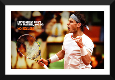 

Spirit Of Sports - Tennis Legend Rafael Nadal - Motivational Poster - Premium Quality Framed Poster For Gym, Home Or Office Paper Print(17 inch X 12 inch)