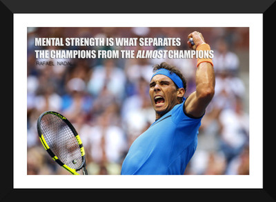 

Spirit Of Sports - Tennis Legend Rafael Nadal - Motivational Poster - Premium Quality Framed Poster For Gym, Home Or Office Paper Print(17 inch X 12 inch)
