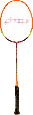 

Li-Ning TURBO-X 90 (String Tension Up to 32 LBS) Orange Strung Badminton Racquet(S2, 87 g)