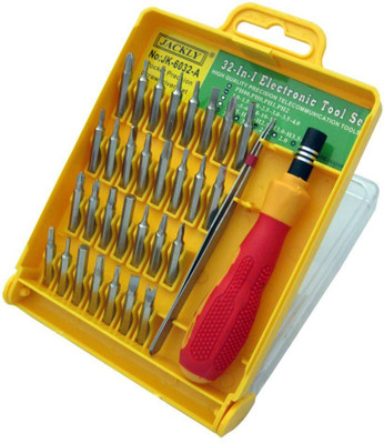 

Jackly Jackly JK - 6032 Combination Screwdriver Set(Pack of 31), Yellow