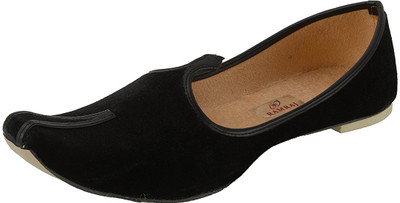 

Ramraj Black Leather Mojaris Casuals For Men(Black