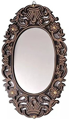 

REAL HANDMADE MIRRIR FRAME Decorative Showpiece - 50 cm(Wooden, Brown)