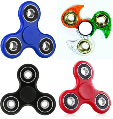 

Lata Set of 04 Fidget Spinner Tricolor,Blue,Red & Black(Blue, Red, Black, Multicolor)