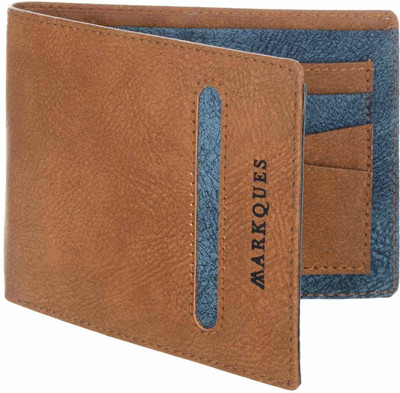 

MARKQUES Men Tan Artificial Leather Wallet(9 Card Slots), Tan-04