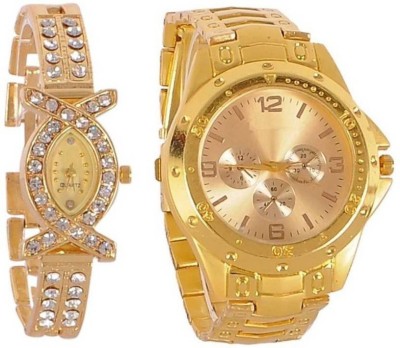 Gopal Retail Golden Charm Love Of the Year2843 Watch  - For Couple   Watches  (Gopal Retail)