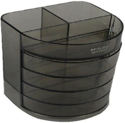 

Riddhi Siddhi 5 Compartments Plastic Pen Stand(Grey)