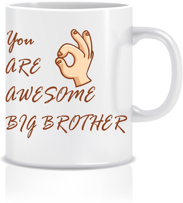 

Everyday Desire Awesome Brother ED005 Ceramic Mug(300 ml), Multicolor