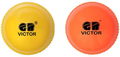 

GB VICTOR WIND BALL 2 PCS Cricket Rubber Ball(Pack of 2, Yellow, Orange), Orange;yellow