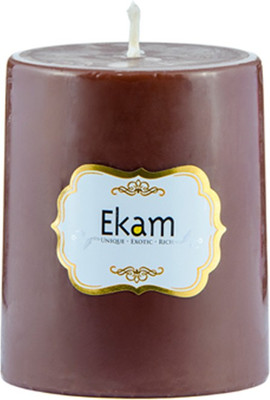 

Ekam Mahogany pillar candle Candle(Brown, Pack of 1)