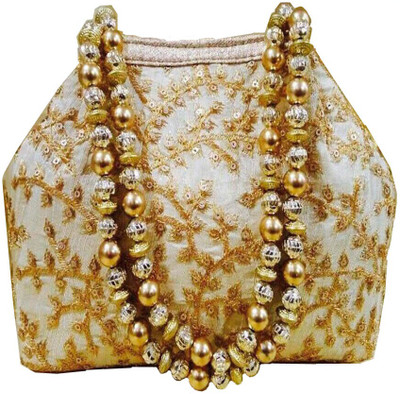 

CRAFTBAZAAR Party Gold Clutch