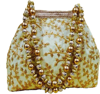 

CRAFTBAZAAR Party Yellow Clutch