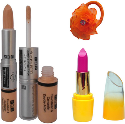 

ADS Foundation and Concealer (2 in 1), Lipstick and Band(Set of 3)