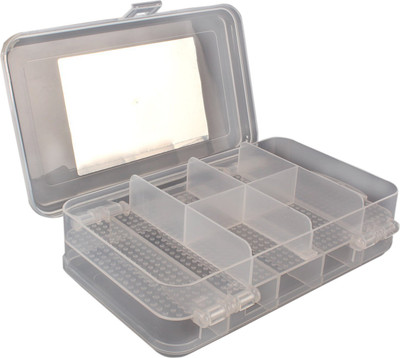 

HOKIPO 11 Compartments Plastic Storage Organizer Box(Transparent)
