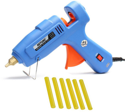 

Glun Retune 100W 60W Copper Nozzle With 6 Yellow Hot Melt Sticks Dual Temperature Corded Glue Gun(11 mm)
