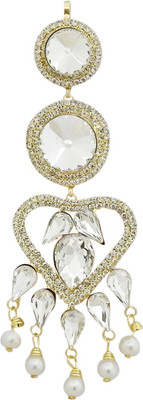 

Kriaa by JewelMaze White Austrian Stone Gold Plated Pasa-FAB0302 Bun(White)