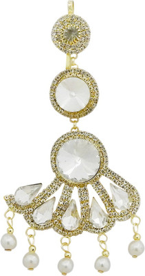 

Kriaa by JewelMaze White Austrian Stone Gold Plated Pasa-FAB0304 Bun(White)