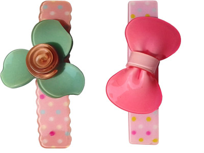 

Shreya Collection Combo of 2 Multicolour Acrylic Flower & Bow Style Alligator Hair Clips - 10053.1 Hair Clip(Multicolor)