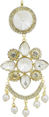 

Kriaa by JewelMaze Gold Plated White Austrian Stone Pasa-FAB0303 Bun(White)