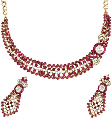 Styylo Jewels Alloy Gold-plated Pink, Gold, White, Multicolor Jewellery Set(Pack of 1)