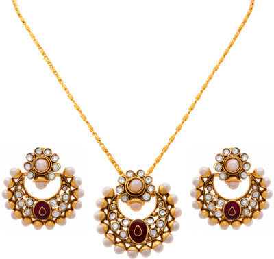 JFL Jewellery for Less Copper Gold-plated Gold Jewellery Set(Pack of 1)