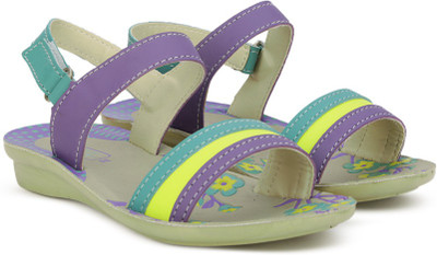 Footfun by Liberty Boys & Girls Velcro Strappy Sandals(Green