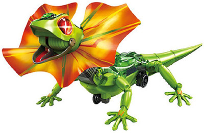 

Emob DIY Assemble Induction Interactive Robotic Frilled Lizard Edcational Learning Toy For kids with Infrared Sensor(Green)