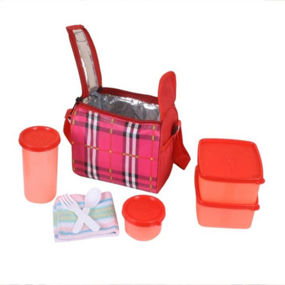 

Xtrendz Pink Checkprint 4 Containers Lunch Box(1000 ml)