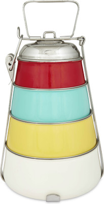 

Elan LWE13031AH 4 Containers Lunch Box(550 ml), Aqua;off white;red;yellow
