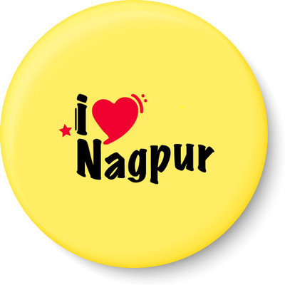 

Peacockride I Love Nagpur Fridge Magnet Pack of 1(Multicolor)