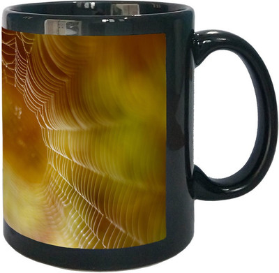 

Arkist spider web trap Black Ceramic Mug(340 ml), Multicolor