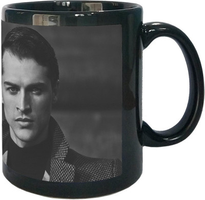 

Arkist romulo pires brazilian model Black Ceramic Mug(340 ml), Multicolor