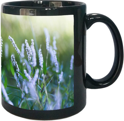 

Arkist bush flowers Black Ceramic Mug(340 ml), Multicolor
