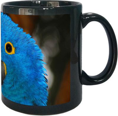

Arkist blue parrot 2 Black Ceramic Mug(340 ml), Multicolor