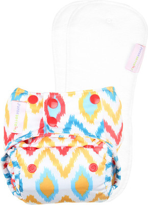 

Superbottoms NEW Superbottoms Newborn Cloth Diaper with 2 Dry Feel (Stay dry) soakers (inserts) (Ikat Chevron
