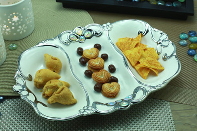 

Importwala Ornate Trio Serving Platter Tray