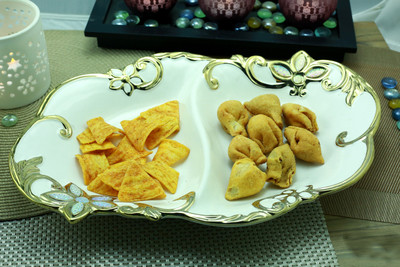 

Importwala Decorative Gold Platter Tray