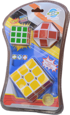 

ifrazon HIGH QUALITY MAGIC 3X3 AND 3X3 SMALL AND SATELLITE RUBIX SPEED CUBE-COMBO(STICKER LESS)(1 Pieces)