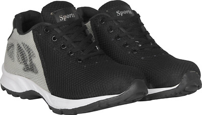 

Knot n Lace Sports Running Shoes For Men(Black, Grey