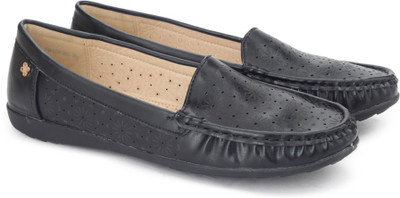 

Addons Addons Black Colored Loafers Loafers For Women(Black