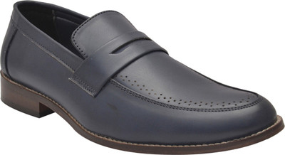

Bxxy Leatherette Slip-on Moccasins With Handmade T-Unit Sole+TPR Heel Grip And Cushioning Insole Used Slip On For Men(Blue