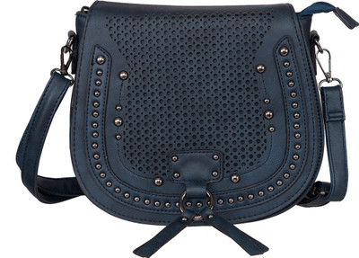 

peaubella Women Casual Blue Leatherette Sling Bag